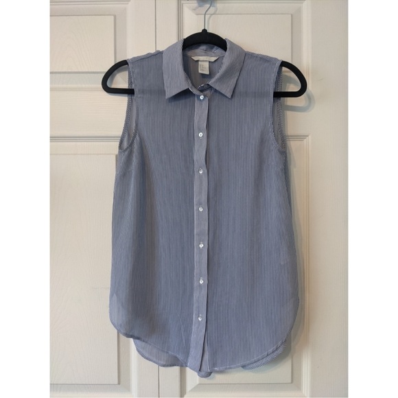 2/15!!! H&M Striped Chiffon Tank Top - Picture 4 of 4